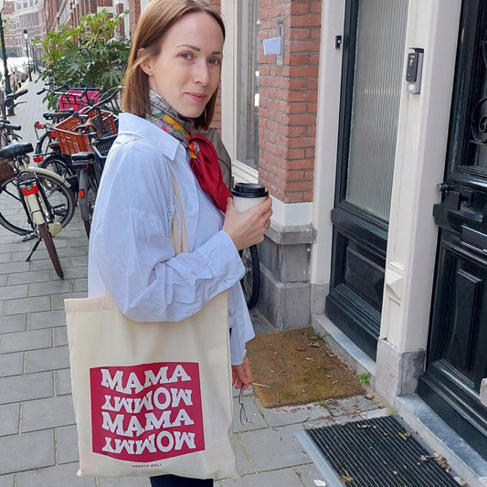 MAMA MOMMY: Canvas Bag aus reiner Baumwolle