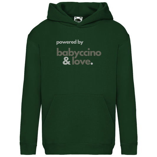 POWERED BY BABYCCINO & LOVE: Hoodie aus Baumwolle für Kids in 3 Farben